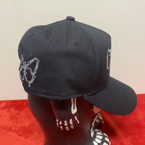 Common Hype Script Barbwire Snap Back Hat Black W/white Old English Letters AZ - Picture 4 of 10